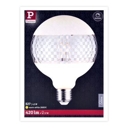 LED Zatemnitvena žarnica CLASSIC G125 E27/4,5W/230V 2600K - Paulmann 28742