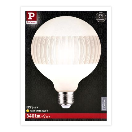 LED Zatemnitvena žarnica CLASSIC G125 E27/4,5W/230V 2600K - Paulmann 28743