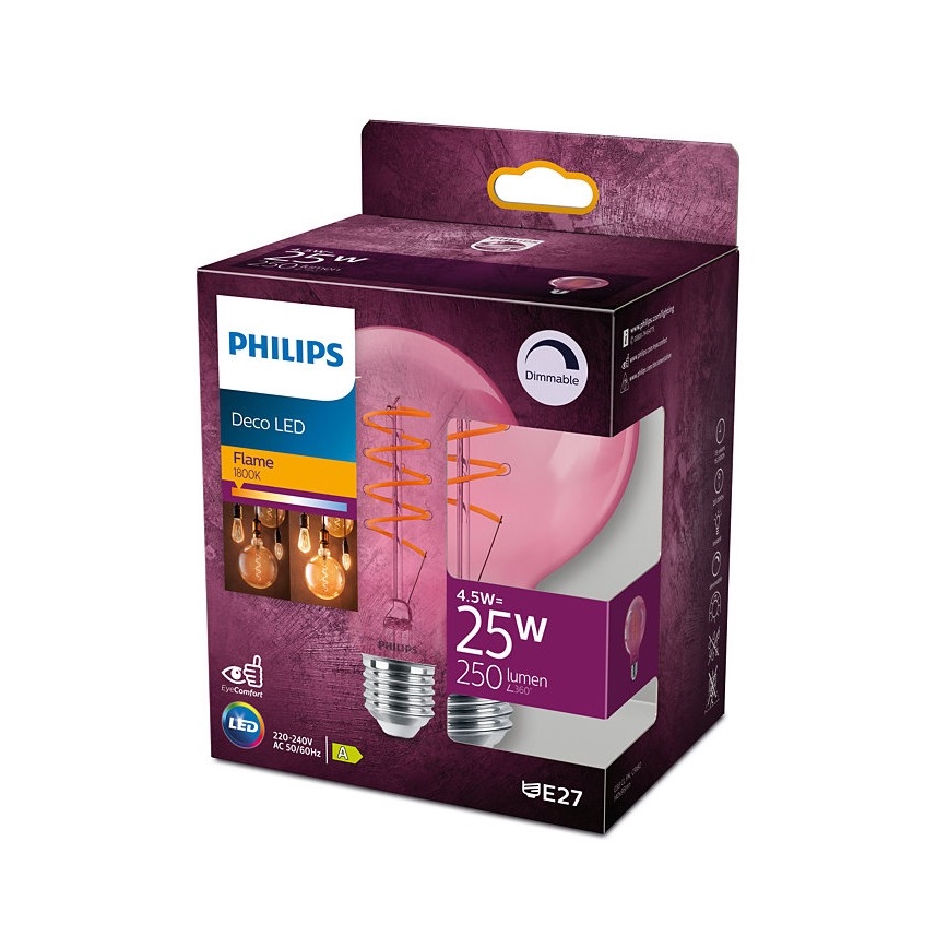 LED Zatemnitvena žarnica DECO Philips G93 E27/4,5W/230V 1800K