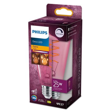 LED Zatemnitvena žarnica DECO Philips ST64 E27/4,5W/230V 1800K