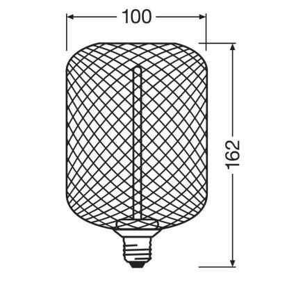 LED Zatemnitvena žarnica DECOR FILAMENT E27/3,5W/230V 1800K črna - Osram