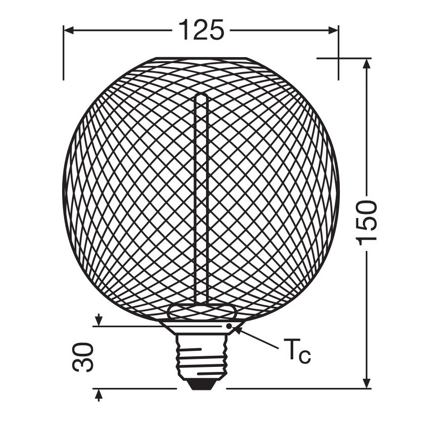 LED Zatemnitvena žarnica DECOR  FILAMENT G125 E27/3,5W/230V 1800K zlata - Osram