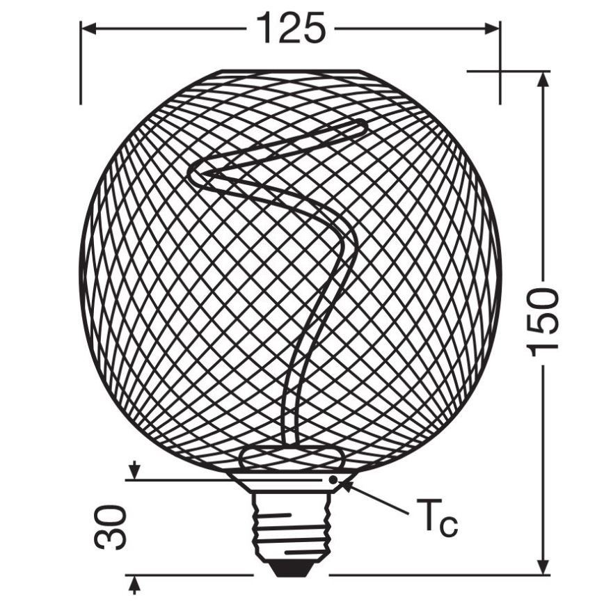 LED Zatemnitvena žarnica DECOR FILAMENT G125 E27/3,5W/230V 1800K zlata - Osram