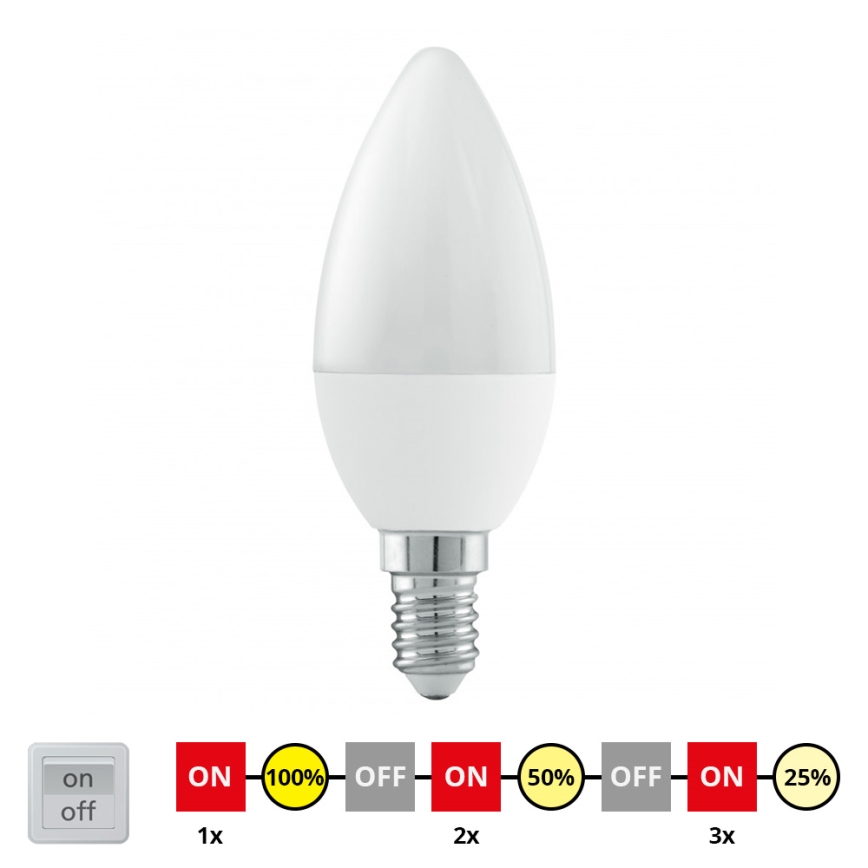 LED Zatemnitvena žarnica E14/6W/230V - STEPDIMMING - Eglo