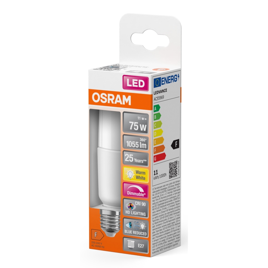 LED Zatemnitvena žarnica E27/11W/230V 2700K CRI 90 - Osram