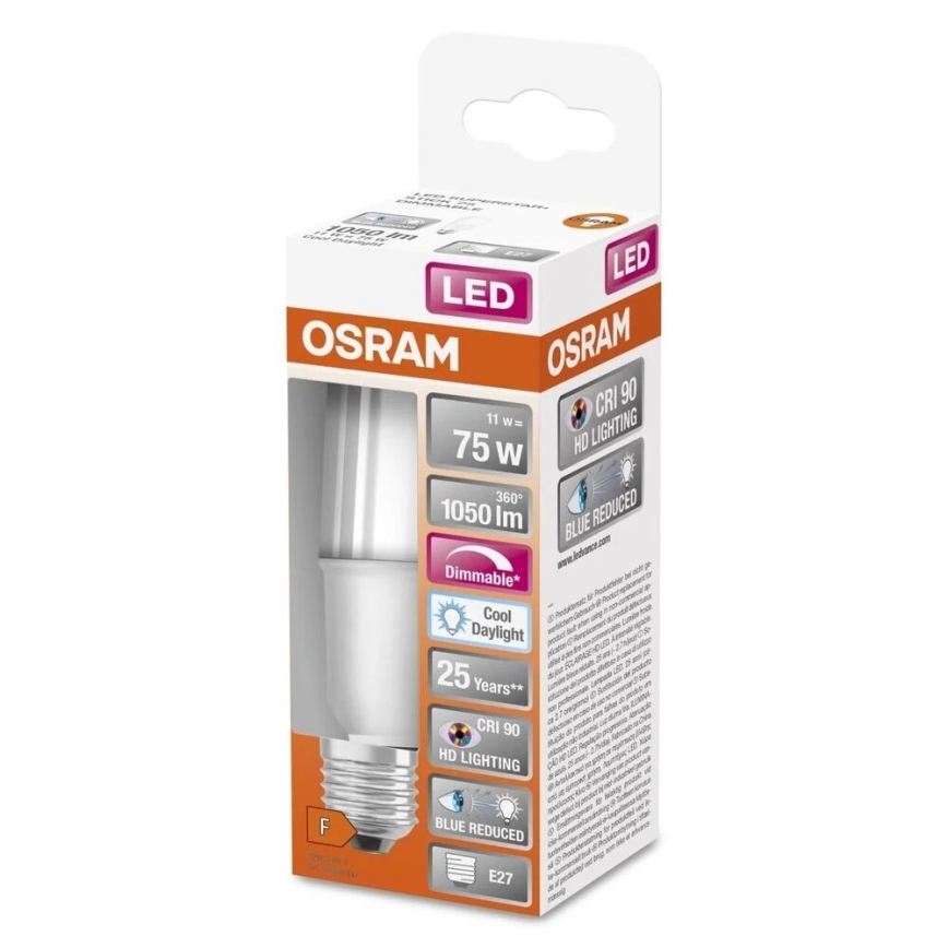 LED Zatemnitvena žarnica E27/11W/230V 6500K CRI 90 - Osram