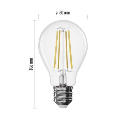 LED Zatemnitvena žarnica FILAMENT A60 E27/7,5W/230V 4000K