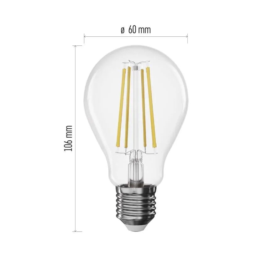 LED Zatemnitvena žarnica FILAMENT A60 E27/7,5W/230V 4000K