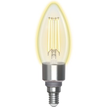 LED Zatemnitvena žarnica FILAMENT C35 E14/4,5W/230V 2700-6500K Wi-Fi - Aigostar