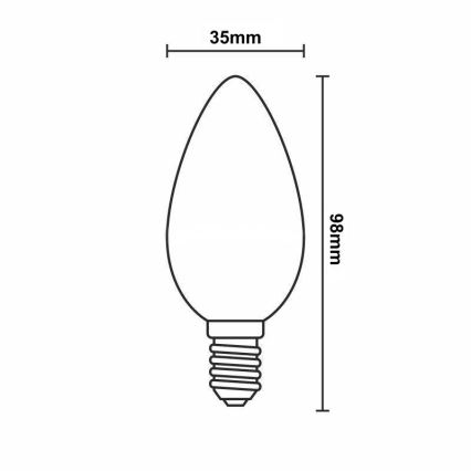 LED Zatemnitvena žarnica FILAMENT C35 E14/6W/230V 3000K