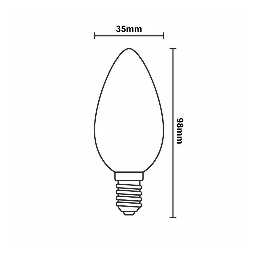 LED Zatemnitvena žarnica FILAMENT C35 E14/6W/230V 3000K