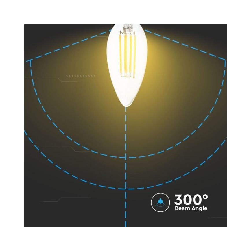 LED Zatemnitvena žarnica FILAMENT E14/4W/230V 3000K