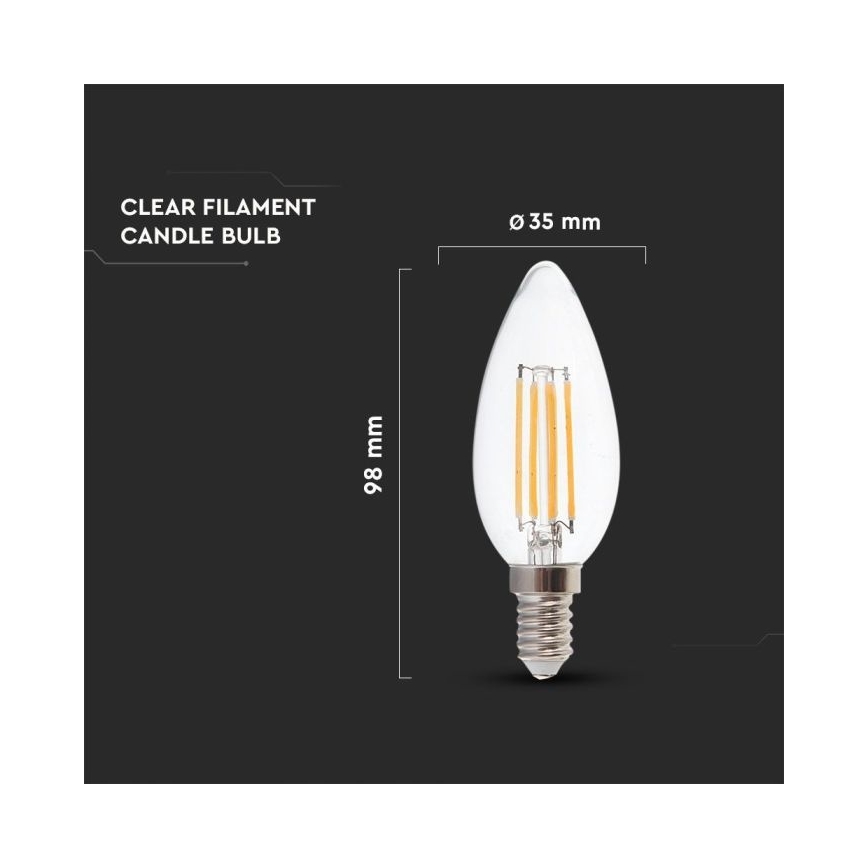 LED Zatemnitvena žarnica FILAMENT E14/4W/230V 3000K