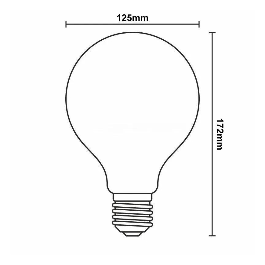 LED Zatemnitvena žarnica FILAMENT G125 E27/11W/230V 3000K