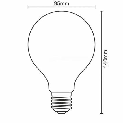 LED Zatemnitvena žarnica FILAMENT G95 E27/11W/230V 4000K