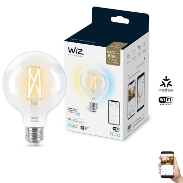 LED Zatemnitvena žarnica FILAMENT G95 E27/6,7W/230V 2700-6500K CRI 90 Wi-Fi - WiZ
