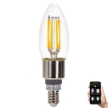 LED Zatemnitvena žarnica FILAMENT MESH Pametni C35 E14/4,5W/230V 2700-6500K - Aigostar