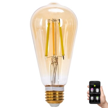 LED Zatemnitvena žarnica FILAMENT MESH Pametni ST64 E27/6W/230V 2700-6500K - Aigostar