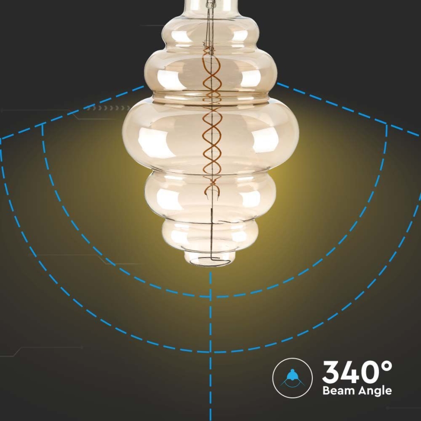 LED Zatemnitvena žarnica FILAMENT S200 E27/8W/230V 1800K