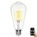 LED Zatemnitvena žarnica FILAMENT ST64 E27/6W/230V 2700-6500K Wi-Fi - Aigostar