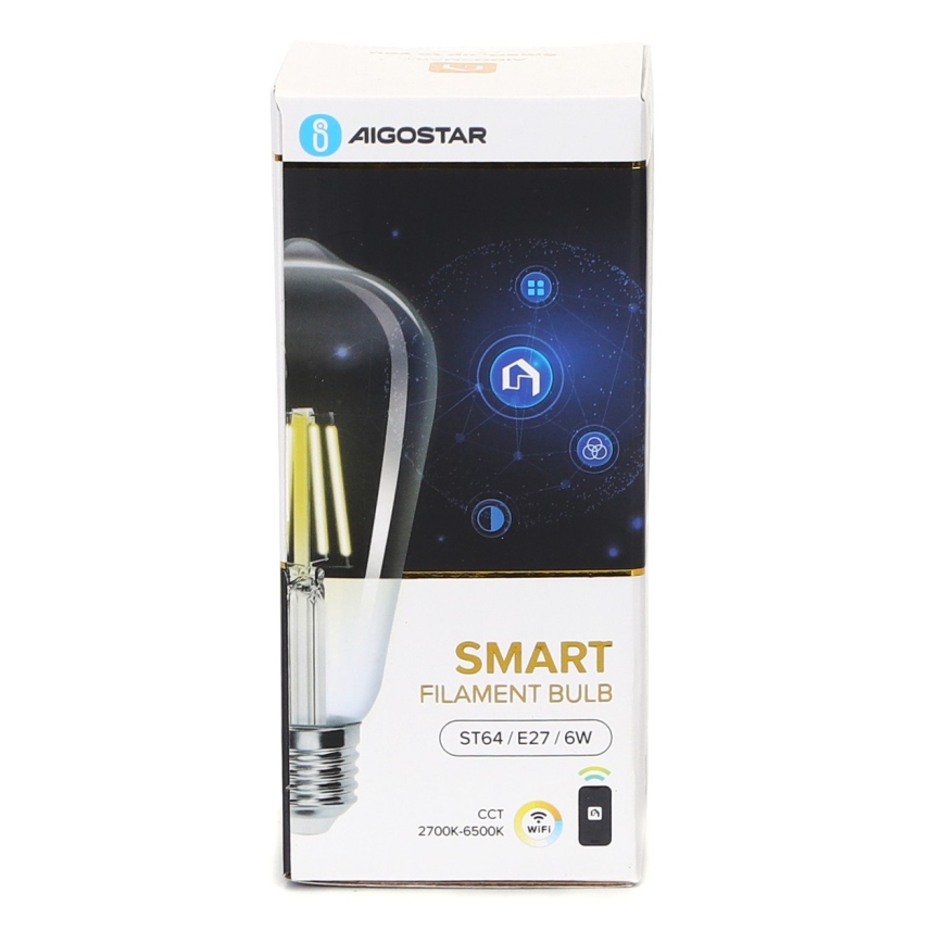 LED Zatemnitvena žarnica FILAMENT ST64 E27/6W/230V 2700-6500K Wi-Fi - Aigostar