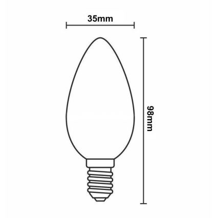 LED Zatemnitvena žarnica FILAMENT VINTAGE C35 E14/6W/230V 2000K