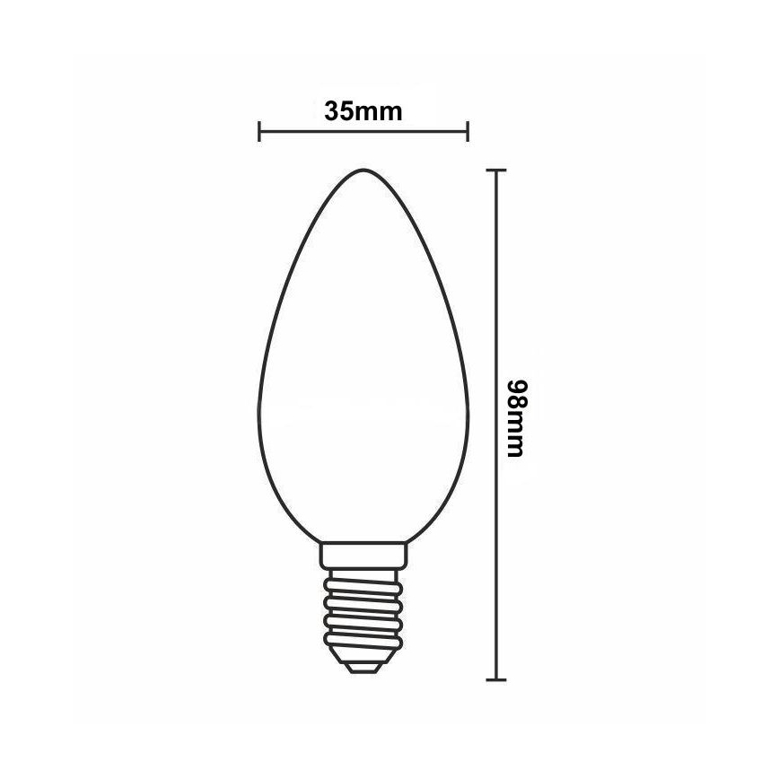 LED Zatemnitvena žarnica FILAMENT VINTAGE C35 E14/6W/230V 2000K