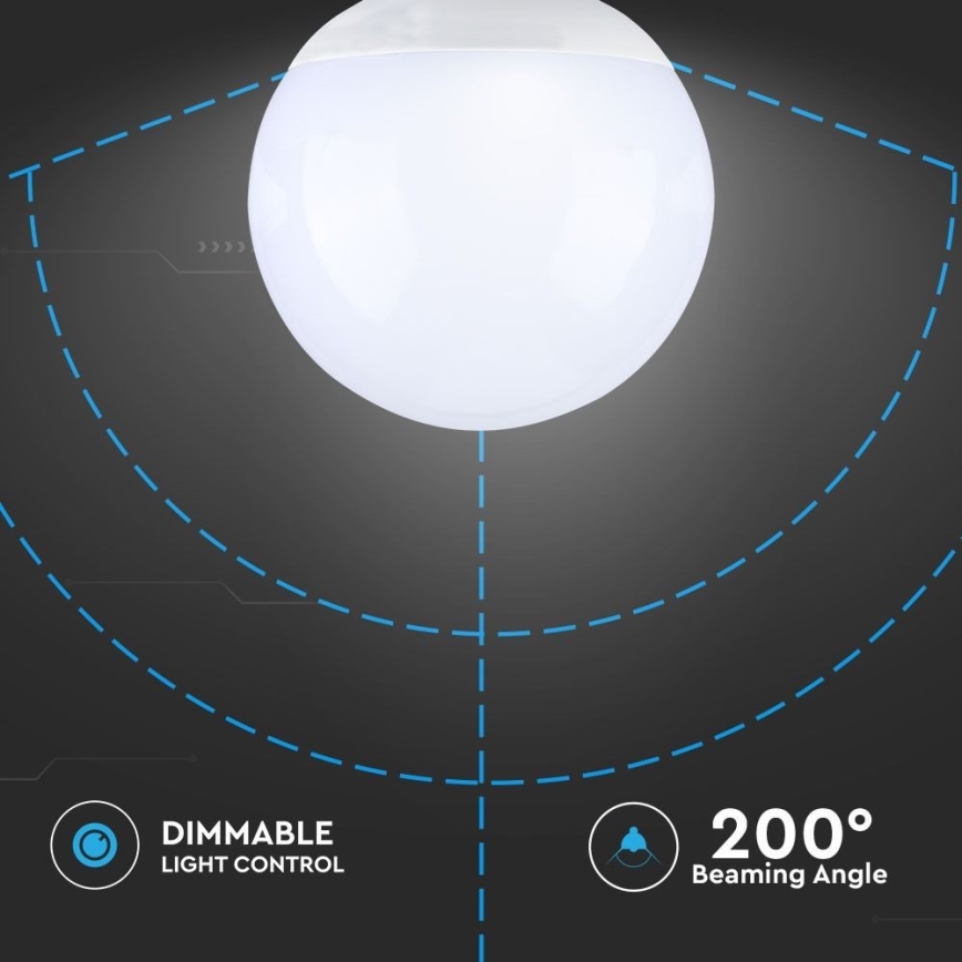 LED Zatemnitvena žarnica G120 E27/13W/230V 6400K