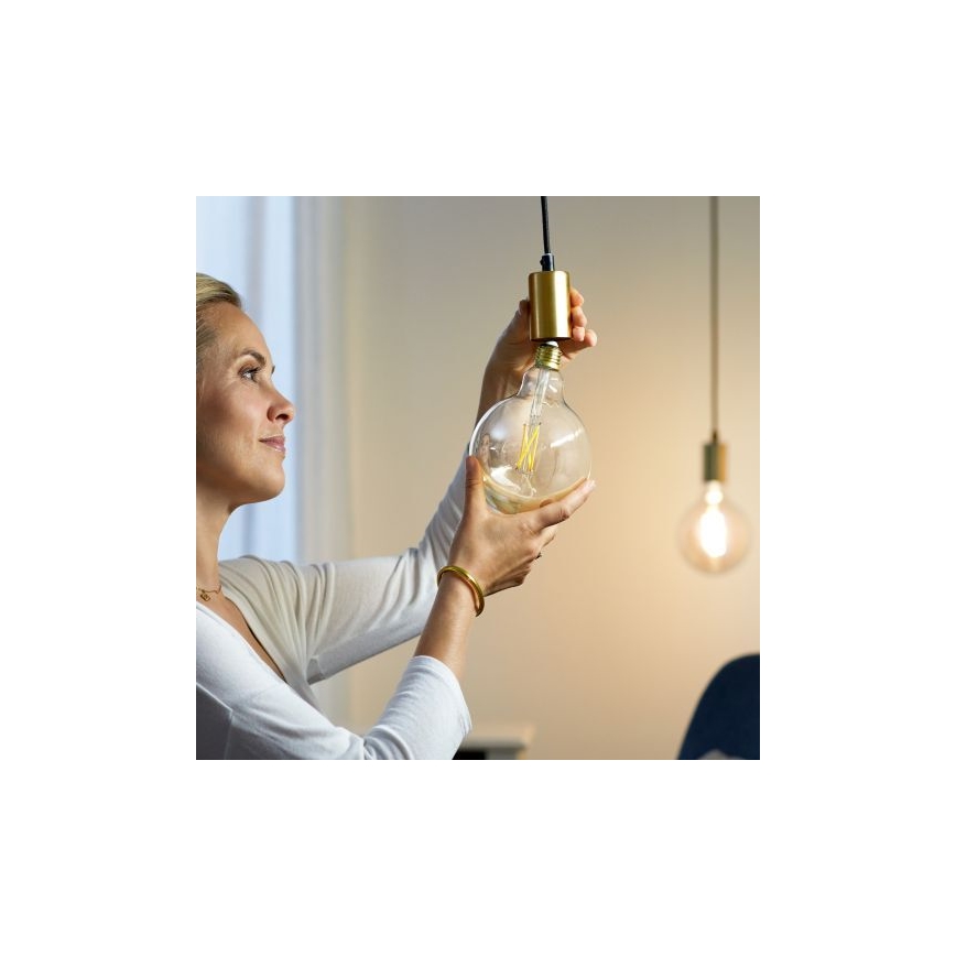 LED Zatemnitvena žarnica FILAMENT G125 E27/7W/230V 2700-6500K CRI 90 Wi-Fi - WiZ