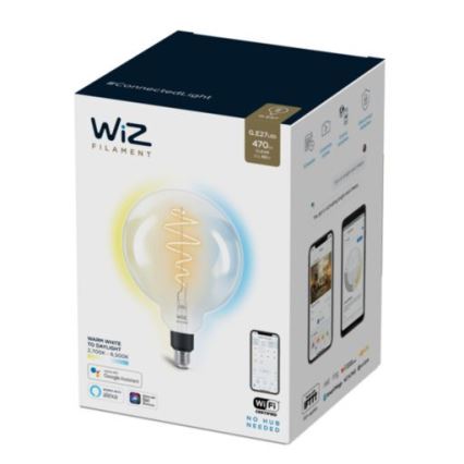 LED Zatemnitvena žarnica FILAMENT G200 E27/6,5W/230V 2700-6500K CRI 90 Wi-Fi - WiZ