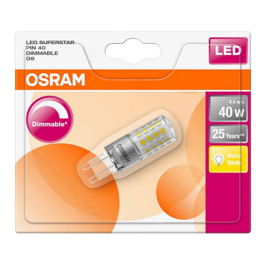 LED Zatemnitvena žarnica G9/4,4W/230V 2700K - Osram