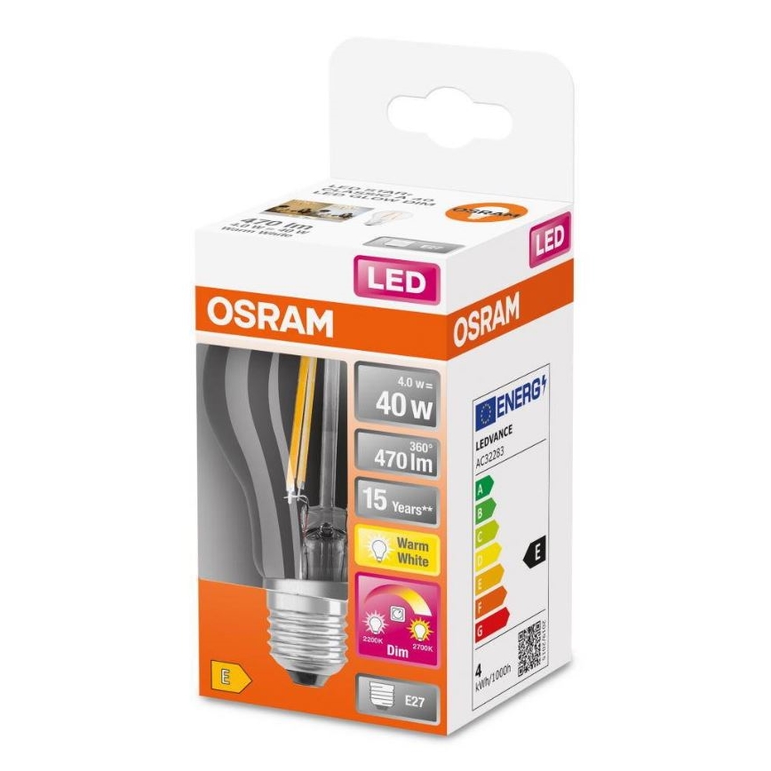 LED Zatemnitvena žarnica GLOW DIM A60 E27/4W/230V 2200-2700K - Osram