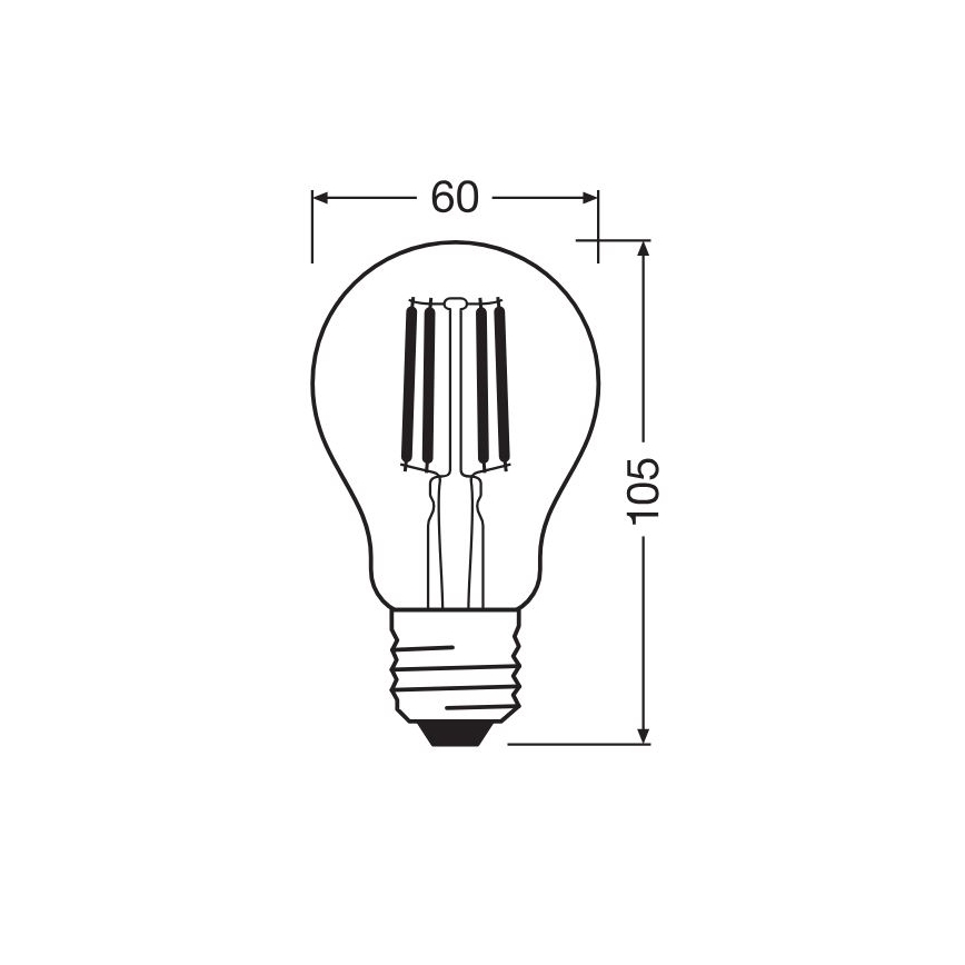 LED Zatemnitvena žarnica GLOW DIM A60 E27/4W/230V 2200-2700K - Osram