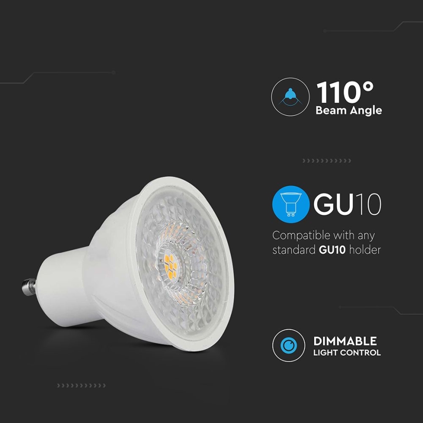 LED Zatemnitvena žarnica GU10/6W/230V 3000K 110°