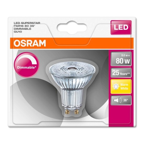 LED Zatemnitvena žarnica GU10/7,2W/230V 2700K - Osram