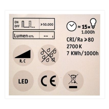 LED Zatemnitvena žarnica GU10/7W/230V 2700K - Paulmann 28753