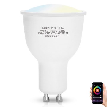 LED Zatemnitvena žarnica GU10/7W/230V 3000-6500K Wi-Fi - Aigostar