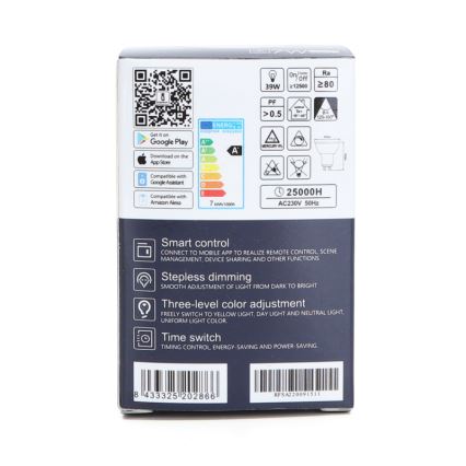 LED Zatemnitvena žarnica GU10/7W/230V 3000-6500K Wi-Fi - Aigostar