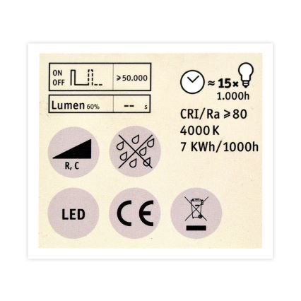 LED Zatemnitvena žarnica GU10/7W/230V 4000K - Paulmann 28754