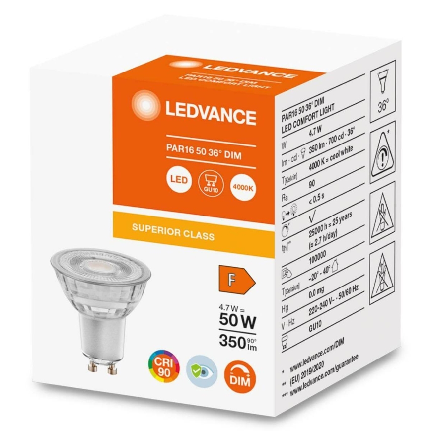 LED Zatemnitvena žarnica PAR16 GU10/4,7W/230V 4000K 36° CRI 90 - Osram