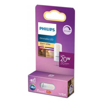 LED Zatemnitvena žarnica Philips G4/2,1W/12V 2700K