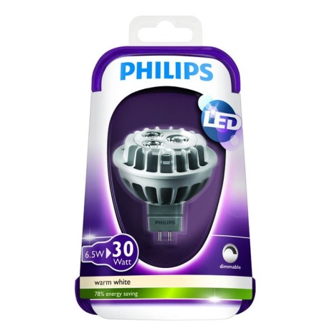 LED Zatemnitvena žarnica Philips GU5,3/MR16/6,5W/12V 2700K