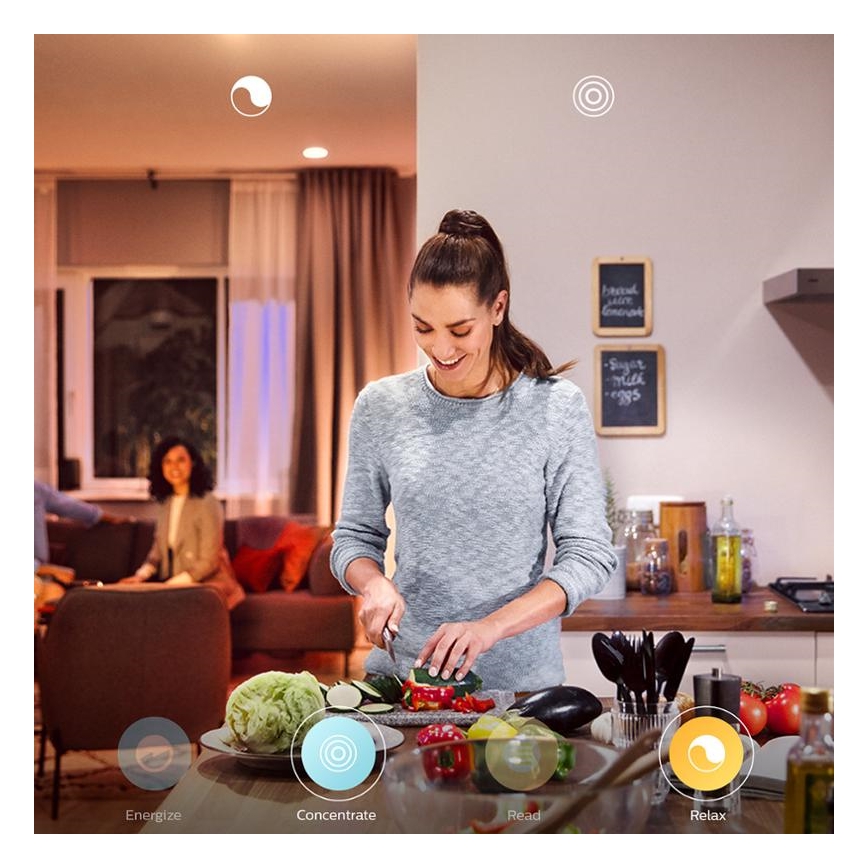 LED Zatemnitvena žarnica Philips Hue WHITE AMBIANCE 1xE27/8,5W/230V 2200-6500K