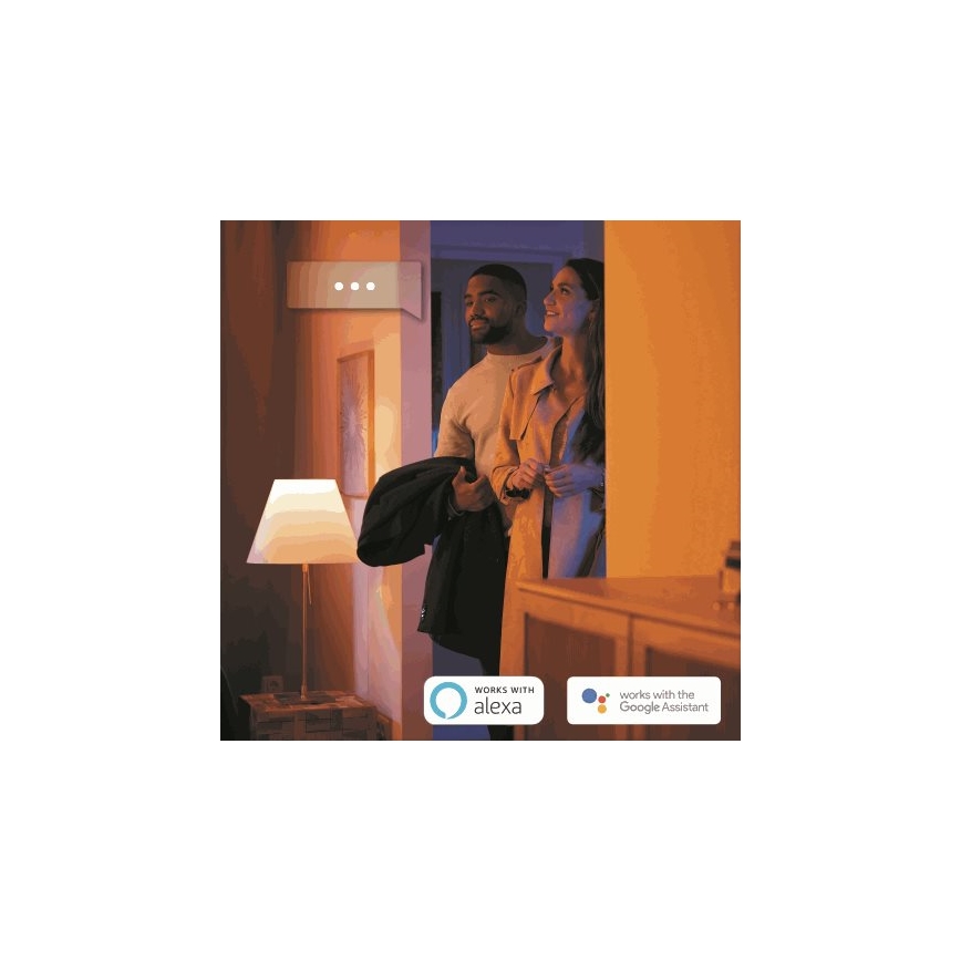 LED Zatemnitvena žarnica Philips Hue WHITE AMBIANCE 1xE27/8,5W/230V 2200-6500K + Daljinski upravljalnik