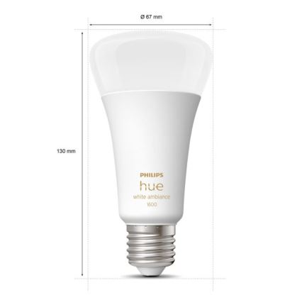 LED Zatemnitvena žarnica Philips Hue WHITE AMBIANCE E27/13W/230V 2200-6500K