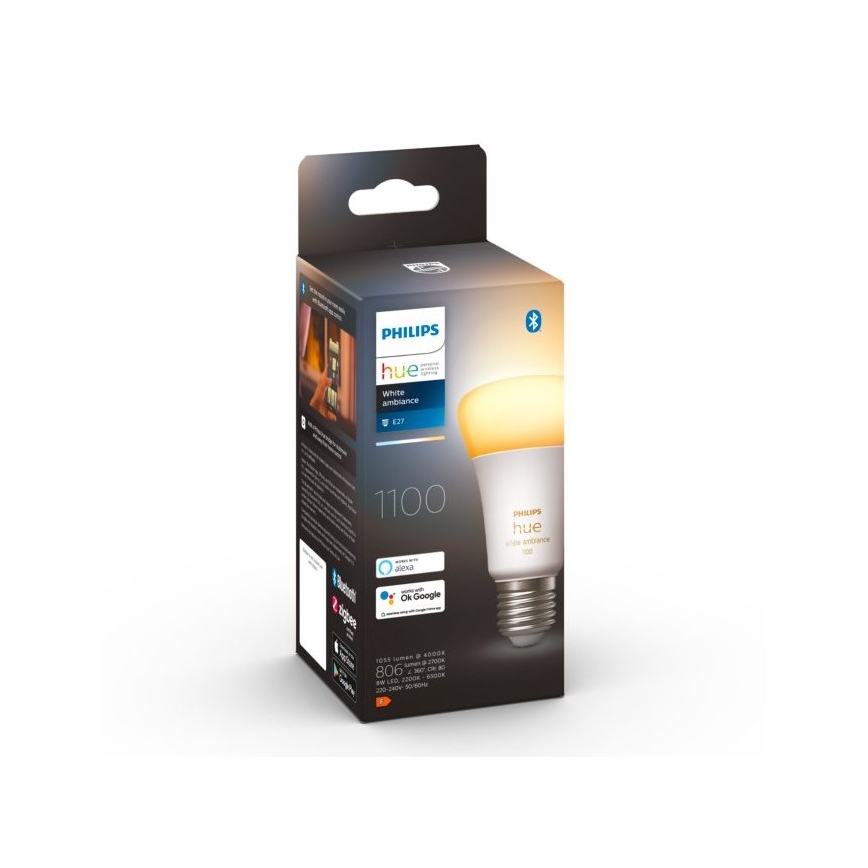 LED Zatemnitvena žarnica Philips Hue WHITE AMBIANCE E27/8W/230V 2200-6500K