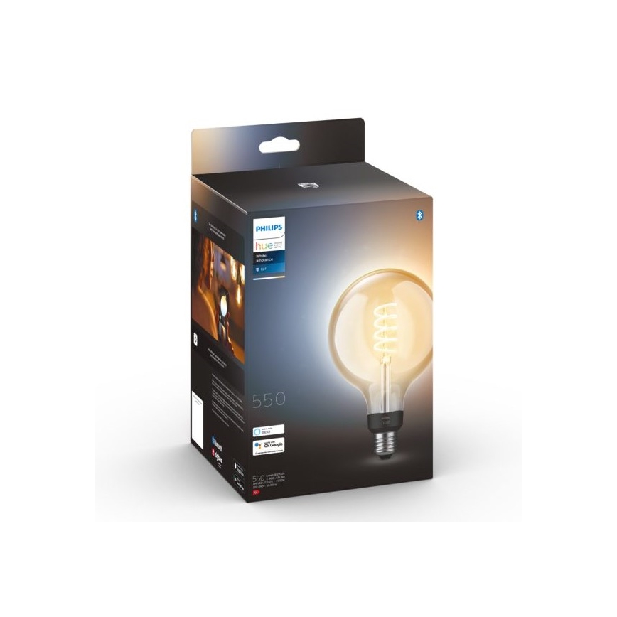 LED Zatemnitvena žarnica Philips Hue WHITE AMBIANCE G125 E27/7W/230V 2200-4500K