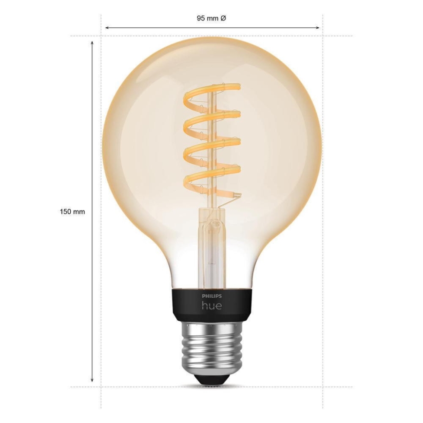 LED Zatemnitvena žarnica Philips Hue WHITE AMBIANCE G93 E27/7W/230V 2200-4500K