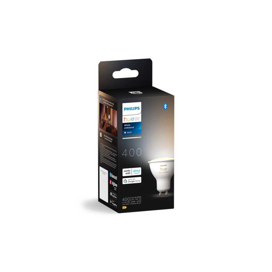 LED Zatemnitvena žarnica Philips Hue WHITE AMBIANCE GU10/4,2W/230V 2200-6500K
