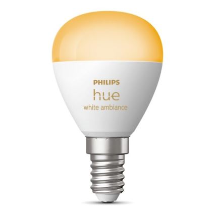 LED Zatemnitvena žarnica Philips Hue WHITE AMBIANCE P45 E14/5,1W/230V 2200-6500K